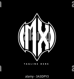 MX Unique modern flat abstract geometric initials vector letter logo design. MX monogram logo. Stock Vector
