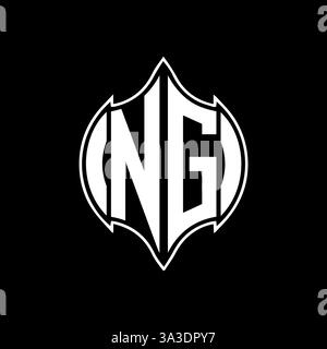 NG Unique modern flat abstract geometric initials vector letter logo design. NG monogram logo. Stock Vector