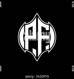 PF Unique modern flat abstract geometric initials vector letter logo design. PF monogram logo. Stock Vector