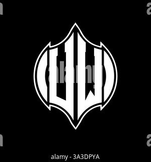 UW Unique modern flat abstract geometric initials vector letter logo design. UW monogram logo. Stock Vector