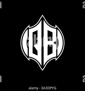 QB Unique modern flat abstract geometric initials vector letter logo design. QB monogram logo. Stock Vector