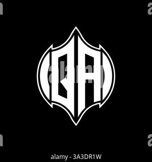 QA Unique modern flat abstract geometric initials vector letter logo design. QA monogram logo. Stock Vector