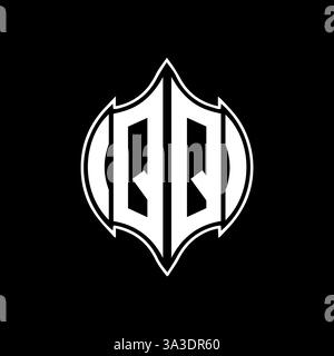 QQ Unique modern flat abstract geometric initials vector letter logo design. QQ monogram logo. Stock Vector