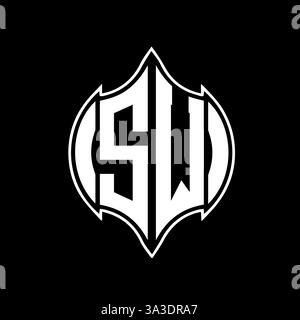 SW Unique modern flat abstract geometric initials vector letter logo design. SW monogram logo. Stock Vector
