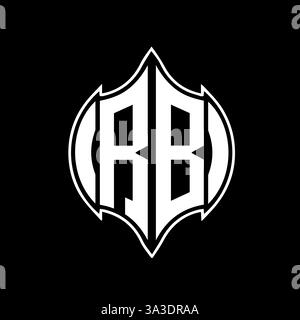 RB Unique modern flat abstract geometric initials vector letter logo design. RB monogram logo. Stock Vector