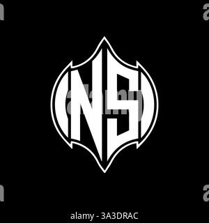 NS Unique modern flat abstract geometric initials vector letter logo design. NS monogram logo. Stock Vector