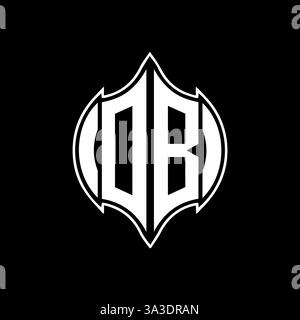 OB Unique modern flat abstract geometric initials vector letter logo design. OB monogram logo. Stock Vector