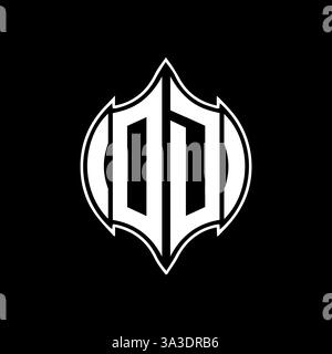 OD Unique modern flat abstract geometric initials vector letter logo design. OD monogram logo. Stock Vector