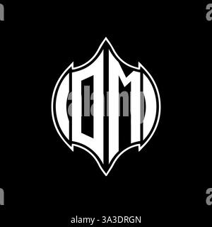 OM Unique modern flat abstract geometric initials vector letter logo design. OM monogram logo. Stock Vector
