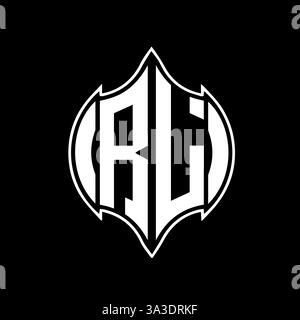 RL Unique modern flat abstract geometric initials vector letter logo design. RL monogram logo. Stock Vector