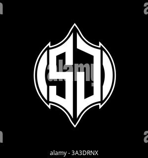 SJ Unique modern flat abstract geometric initials vector letter logo design.SJ monogram logo. Stock Vector