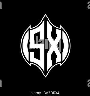 SX Unique modern flat abstract geometric initials vector letter logo design. SX monogram logo. Stock Vector