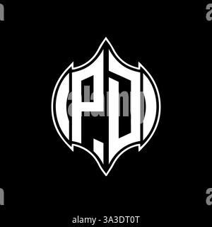 PD Unique modern flat abstract geometric initials vector letter logo design. PD monogram logo. Stock Vector