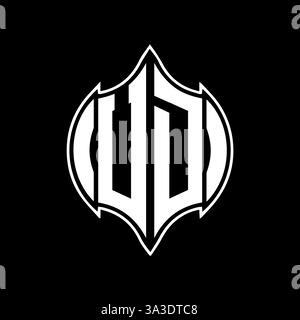 UD Unique modern flat abstract geometric initials vector letter logo design. UD monogram logo. Stock Vector