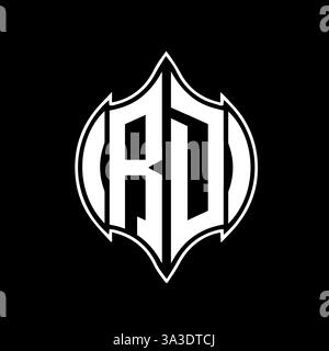 RD Unique modern flat abstract geometric initials vector letter logo design. RD monogram logo. Stock Vector