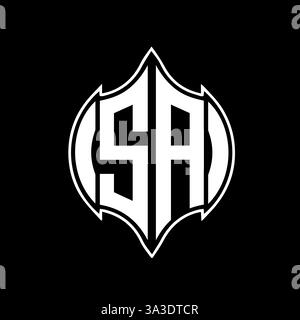 SA Unique modern flat abstract geometric initials vector letter logo design. SA monogram logo. Stock Vector