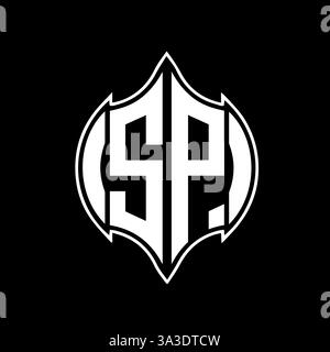 SP Unique modern flat abstract geometric initials vector letter logo design. SP monogram logo. Stock Vector