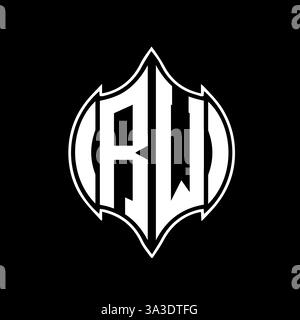 RW Unique modern flat abstract geometric initials vector letter logo design. RW monogram logo. Stock Vector