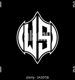 WS Unique modern flat abstract geometric initials vector letter logo design. WS monogram logo. Stock Vector