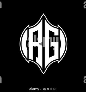 RG Unique modern flat abstract geometric initials vector letter logo design. RG monogram logo. Stock Vector