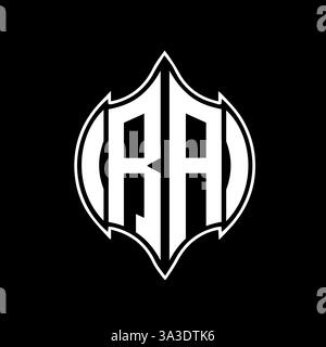 RA Unique modern flat abstract geometric initials vector letter logo design. RA monogram logo. Stock Vector