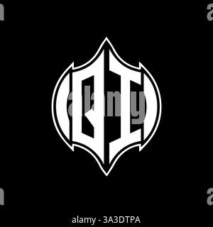 QI Unique modern flat abstract geometric initials vector letter logo design. QI monogram logo. Stock Vector