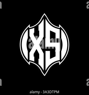 XS Unique modern flat abstract geometric initials vector letter logo design. XS monogram logo. Stock Vector