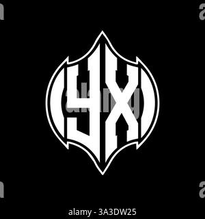 YX Unique modern flat abstract geometric initials vector letter logo design. Stock Vector