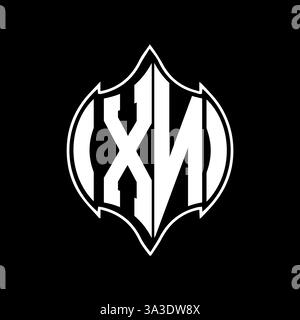 XN Unique modern flat abstract geometric initials vector letter logo design. Stock Vector