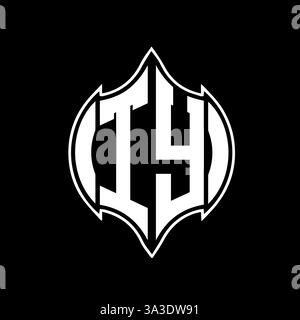TY Unique modern flat abstract geometric initials vector letter logo design. Stock Vector