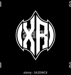 XR Unique modern flat abstract geometric initials vector letter logo design. Stock Vector
