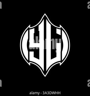 YL Unique modern flat abstract geometric initials vector letter logo design. Stock Vector