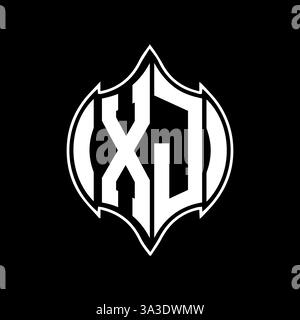 XJ Unique modern flat abstract geometric initials vector letter logo design. Stock Vector