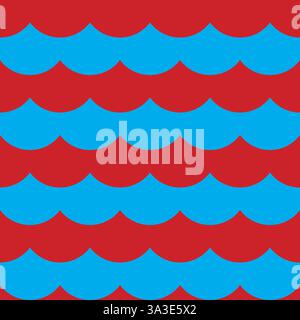 Red blue colorful cloudy pattern seamless background Stock Vector