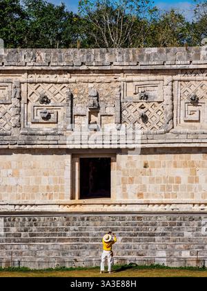 Quadrangle of the Nuns, Uxmal, Yucatan State, Mexico Stock Photo
