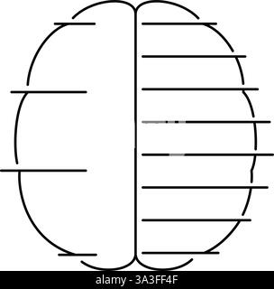 A brain with a lot of lines coming out of it Stock Vector