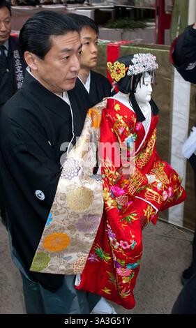 Female Puppet puppeteer in a traditional Chinese Puppet Show Chengdu ...