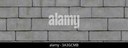 seamless texture of stone blocks wall in rectangular format Stock Photo