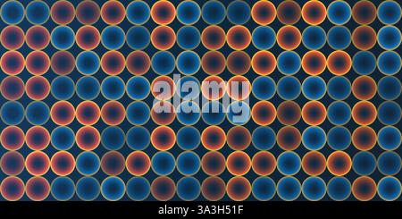 Abstract Partially Faded Spotted Pattern, Large Circular Gradient Shapes with Colors of Blue, Brown, Red and Orange  - Geometric Mosaic Texture - Vect Stock Vector