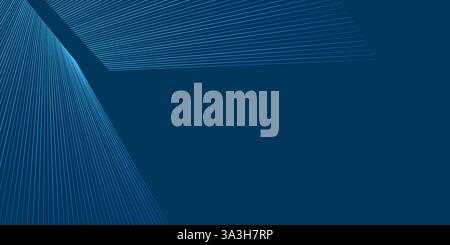 A sleek blue abstract background with converging lines and smooth ...