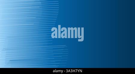 A sleek dark blue abstract background with wave lines and smooth ...