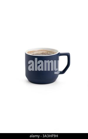 Stylish dark blue coffee mug on a white background Stock Photo