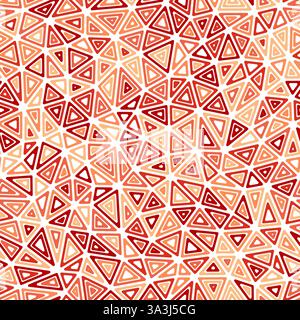 Triangulation geometric shapes background. Compact triangles size. Multiple repeated inner triangles. Monotone colored style. Repeatable pattern. Stock Vector