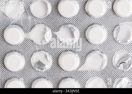 Closeup of pills in blister pack Stock Photo