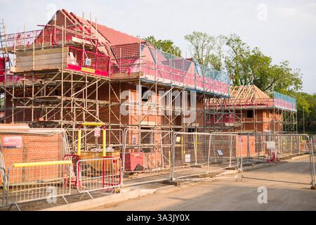 Buckinghamshire, UK - May 18, 2024. New build homes under construction in a housing development, UK Stock Photo