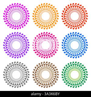Vector Metaball Connect Dot Set. Molecule chain. Circle Shapes. Abstract Geometric Dots. Morphing Blob for Pattern, Sticker, Badge, Poster, Web Design Stock Vector
