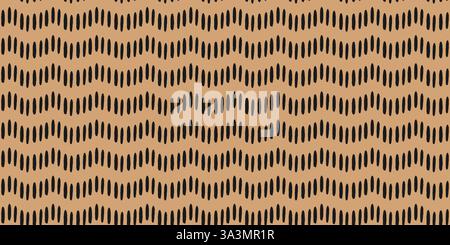 Small Dash or Dots Pattern. Ink abstract shapes. Seamless pattern with Vertical crayon lines. Scandinavian style. Vector Illustration on beige Stock Vector