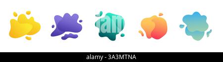 Colorful abstract liquid form design Stock Vector