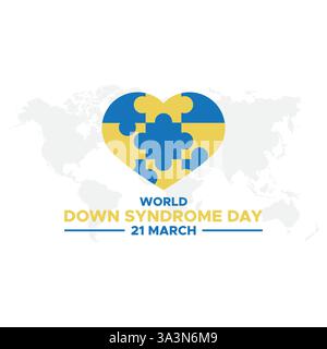 World Down Syndrome Day. 21 march World Down Syndrome day. World Down Syndrome Day. March 21. Yellow and blue palm sign. White background. Eps 10. Stock Vector