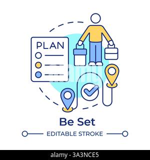 Be set multi color concept icon Stock Vector